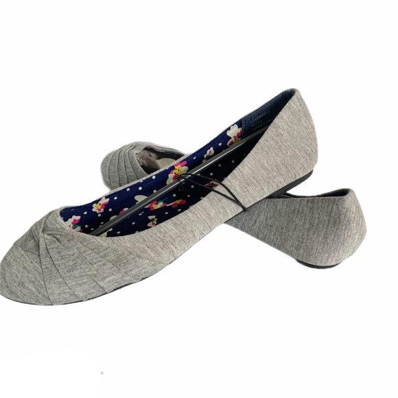 Heathered Gray Twist Tore Ballet Flats NWOT - Picture 3 of 7